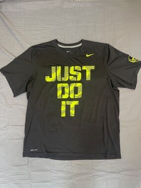 Nike "Just Do It" Dry-Fit Short SleeveTee with Football Logo